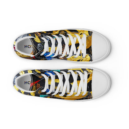HANDS - Men's Canvas Sneakers / High-Top Canvas Shoes