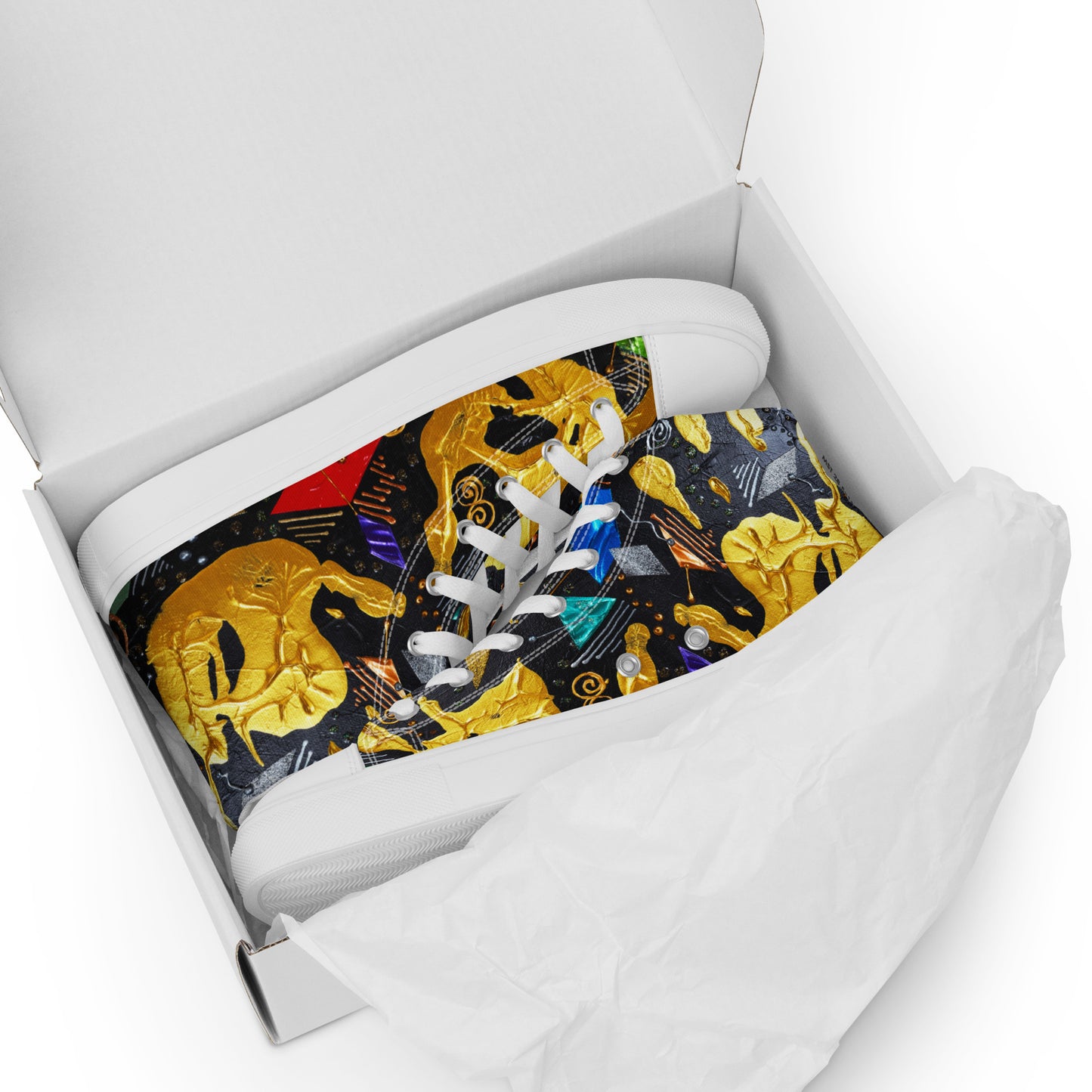 HANDS - Men's Canvas Sneakers / High-Top Canvas Shoes