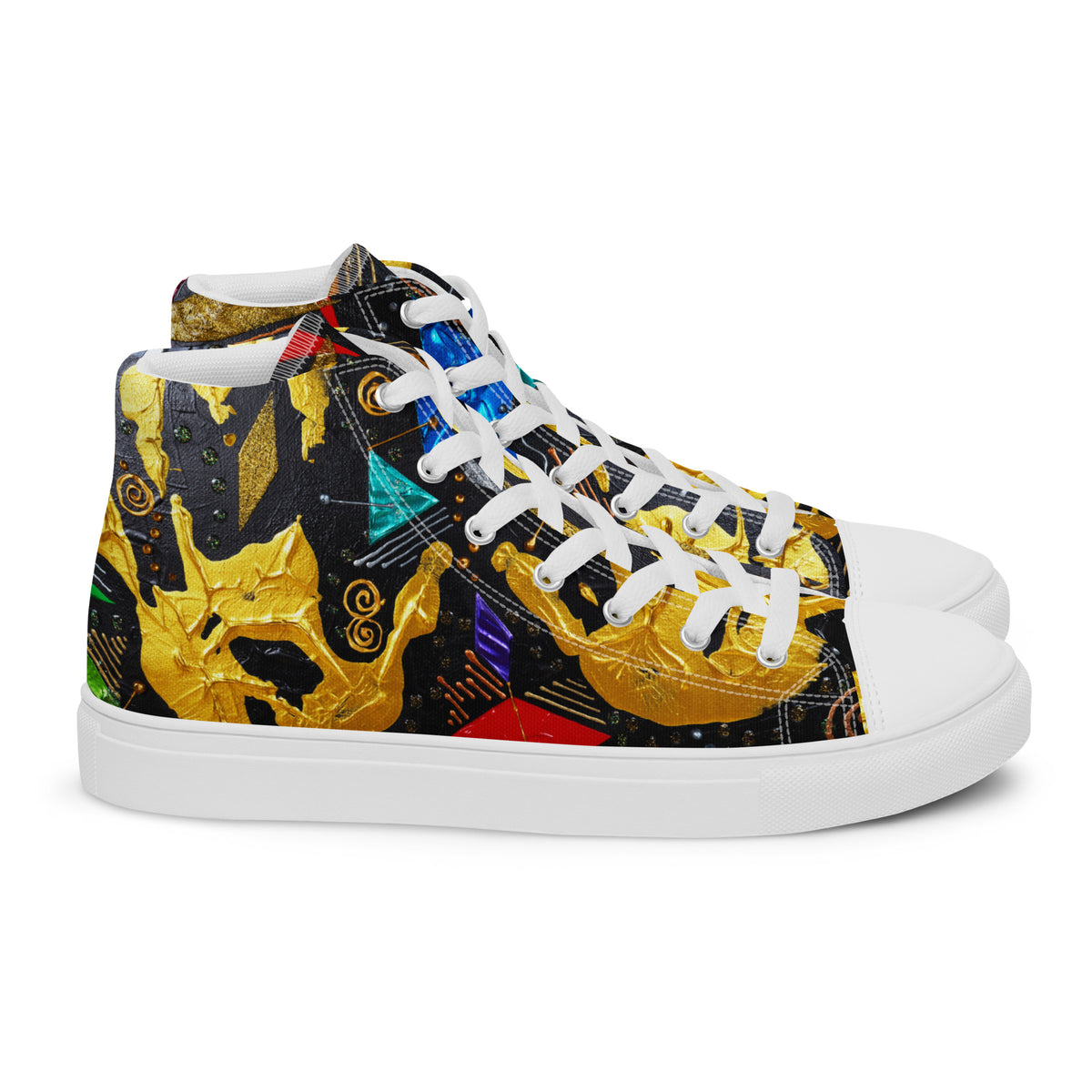 HANDS - Men's Canvas Sneakers / High-Top Canvas Shoes
