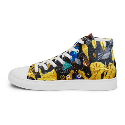 HANDS - Men's Canvas Sneakers / High-Top Canvas Shoes